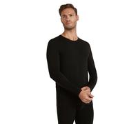 FALKE Herren Unterwäsche Daily ClimaWool Crew Neck M L/s Sh Wolle Lyocell schnelltrocknend 1 Stück, Schwarz Black 3000, L