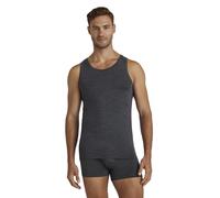 FALKE Herren Unterwäsche Daily ClimaWool Singlet M S/l Sh Wolle Lyocell schnelltrocknend 1 Stück, Grau Dark Grey Heather 3278, M