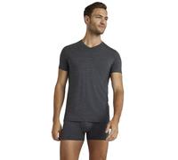 FALKE Herren Unterwäsche Daily ClimaWool V Neck M S/s Ts Wolle Lyocell schnelltrocknend 1 Stück, Grau Dark Grey Heather 3278, L