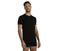 FALKE Herren Unterwäsche Daily ClimaWool V Neck M S/s Ts Wolle Lyocell schnelltrocknend 1 Stück, Schwarz Black 3000, 3XL