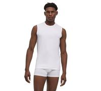 FALKE Herren Unterwäsche Daily Comfort 2-Pack Muscle Shirt M S/L SH Baumwolle atmungsaktiv 2 Stück, Weiß (White 2000), S