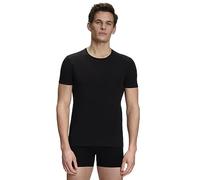 Falke Herren T-Shirt Daily Comfort Rundhals Baumwolle atmungsaktiv 2er-Pack Schwarz XXL