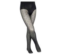 FALKE Kinder Strumpfhosen Romantic Dot - Transparente, Matt, 1 Stück, Schwarz (Black 3009), Größe: 152-164