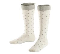 FALKE Kinder Kniestrümpfe Glitter Dot - 84% Baumwolle, 1 Paar, Weiß (Off-White 2040), Größe: 19-22