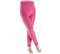 FALKE Kinder Leggings Glitter Stripe, Baumwollmischung, 1 Stück, Rosa (Gloss 8550), Größe: 98-104