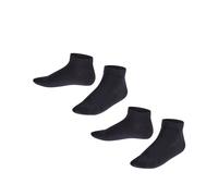 Falke Kinder Sneakersocken Happy – 2er-Pack, kurz, einfarbig Schwarz 27-30