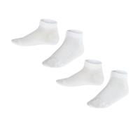 FALKE Kinder Sneakersocken, 2er Pack - Happy, Kurzsocken, einfarbig 23-26 Weiß