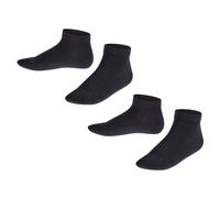 FALKE Kinder Sneakersocken, 2er Pack - Happy, Kurzsocken, einfarbig 27-30 Schwarz