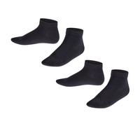 FALKE Kinder Sneakersocken, 2er Pack - Happy, Kurzsocken, einfarbig Schwarz 23-26