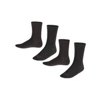 Falke Kindersocken Happy - 2er-Pack Kurzsocken Baumwolle Schwarz Gr. 23-26