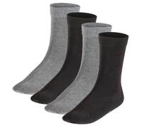 FALKE Kinder Socken, 4er Pack - Happy, Kurzsocken Schwarz/Grau 27-30
