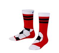 FALKE Kinder Socken Active Soccer, Baumwolle, 1 Paar, Rot (Feuerrot 8075), 23-26
