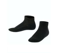 FALKE Unisex Kinder Sneakersocken Family K SN nachhaltige biologische Baumwolle kurz einfarbig 1 Paar, Schwarz (Black 3000) neu - umweltfreundlich, 35-38