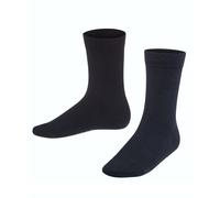 Falke Socken Tagessocke Family – nachhaltiger Baumwoll-Komfort – Kinder Marineblau Gr. 23-26, 1 Paar