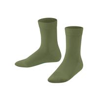 FALKE Unisex Kinder Socken Family K SO nachhaltige biologische Baumwolle einfarbig 1 Paar, Grün (Sern Green 7681) neu - umweltfreundlich, 23-26