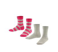 Falke Kinder Socken Happy Stripe 2P SO 12993-3400 23-26 light grey
