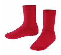 FALKE Kinder Stoppersocken - Catspads, Anti-Rutsch, Socken, Vollsohle, Merino-Wolle Hellrot 35-38
