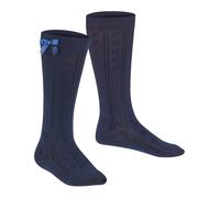Falke Kniestrümpfe Ajour (aus Baumwolle, Ajour-Muster) marineblau Mädchen - 1 Paar, Größe 27-30
