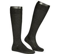 FALKE Herren Kniestrümpfe No. 10 M KH Pure Fil d´Écosse Baumwolle lang einfarbig 1 Paar, Grau (Anthracite Melange 3190), 41-42