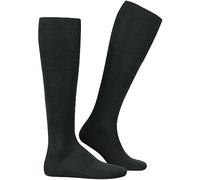FALKE No. 9 Pure Fil d´Écosse Gentlemen Kniestrümpfe, Herren, 47-48, Schwarz, Uni, 15651-300007