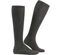 FALKE Herren Kniestrümpfe No. 2 M KH Kaschmir lang einfarbig 1 Paar, Grau (Anthracite Melange 3080), 45-46