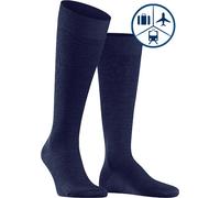 FALKE Herren Kniestrümpfe Energizing Wool M Kh Wolle Baumwolle mit Kompression 1 Paar, Blau Deep Blue 6418, 39-40