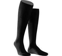 FALKE No. 4 Pure Silk Gentlemen Kniestrümpfe, Herren, 43-44, Schwarz, Uni, 15661-300005