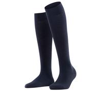 FALKE Damen Kniestrümpfe Softmerino W Kh Wolle Baumwolle lang einfarbig 1 Paar, Blau Dark Navy 6379, 39-40