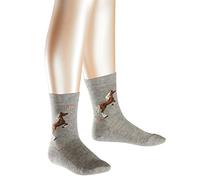 FALKE Mädchen Horse Socken, Light Grey, 23-26 (2-3 Jahre)