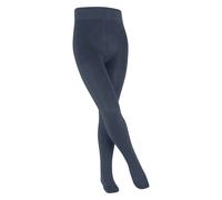 FALKE Unisex Kinder Strumpfhose Family K Ti nachhaltige Baumwolle dick einfarbig 1 Stück, Blau Dark Blue Melange 6688, 134-146