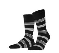 FALKE Herren Socken Marina Stripe Biologische Baumwolle gemustert 1 Paar, Schwarz (Black 3000), 43-44