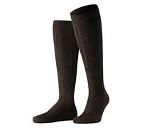 FALKE Men's Teppich Im Schuh Knee-High Socks Breathable Climate-Regulating Odour-Neutralising Wool Long Thick Ribbed Warm Plush Sole Plain Hard-Wearing Flat Seam For Pressure-Free Toes 1 Pair