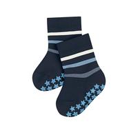 FALKE Unisex Baby Stoppersocken Multi Stripe B Hp Baumwolle rutschhemmende Noppen 1 Paar, Blau Space Blue 6116, 80-92