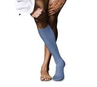 FALKE Herren Kniestrümpfe No. 6 M Kh Wolle Seide lang einfarbig 1 Paar, Blau Airy Blue 6707, 39-40