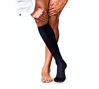 Falke Kniestrümpfe Herren No. 6 M KH – Wolle/Seide, lang, einfarbig – Dunkelblau 39-40