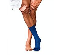 FALKE Herren No. 6 Socken atmungsaktive klimaregulierende geruchshemmende Wolle Seide hochwertig elegant verstärkte Herrensocken flache Naht druckfreie Fußspitze fein einfarbig Business 1 Paar