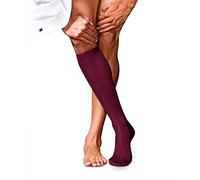 FALKE Herren Kniestrümpfe No. 7 M Kh Wolle lang einfarbig 1 Paar, Rot Barolo 8596, 43-44