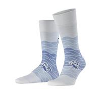 Falke Socken Plage Weiß-Blau mit Muster