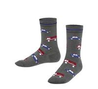 Falke Kinder Socken Police and Fire Cars – Baumwolle, gemustert – Grau (Light Grey Melange) 27-30