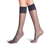 FALKE Damen Kniestrümpfe Pure Matt 20 DEN W KH transparent einfarbig 1 Paar, Grau (Graphite 3146) neu - umweltfreundlich, 35-38