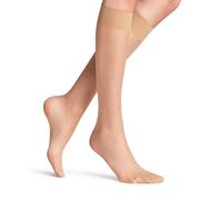 Falke Damen Kniestrümpfe Seidenglatt 15 DEN Transparent Golden (4699) Gr. 35-38, 1 Paar