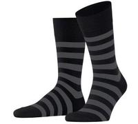 Falke Sensitive Mappd Line Socks Schwarz/Grau Baumwolle Gr 39/42 Herren