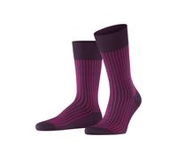 Falke Herren Socken Oxford Stripe M – Baumwolle, gemustert – Lila (Aubergine 8282) Größe 39-40