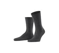 Falke Tagessocke Crew Firenze (feines Maschenbild, Baumwolle) anthrazit/grau Herren - 1 Paar, Größe 41-42