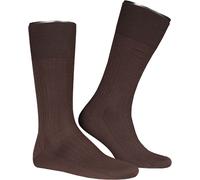 FALKE Herren Socken No. 13 M SO feinste Piuma Baumwolle einfarbig 1 Paar, Braun (Brown 5930), 43-44