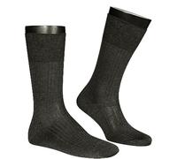 FALKE Herren Socken No. 10 M SO Pure Fil d´Écosse Baumwolle einfarbig 1 Paar, Grau (Anthracite Melange 3190), 41-42