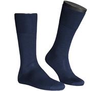 FALKE Herren Socken No. 4 M SO Seide einfarbig 1 Paar, Blau (Dark Navy 6370), 39-40