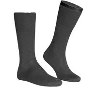FALKE Herren Socken No. 6 M SO Wolle Seide einfarbig 1 Paar, Grau (Anthracite Melange 3080), 43-44