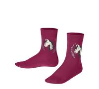 FALKE Unisex Kinder Horse K SO Baumwolle Gemustert 1 Paar Socken, Lila (Fuchsia 8856) neu-umweltfreundlich, 27-30