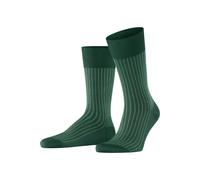 FALKE Herren Socken Oxford Stripe M SO Baumwolle gemustert 1 Paar, Grün (Hunter Green 7441), 43-44